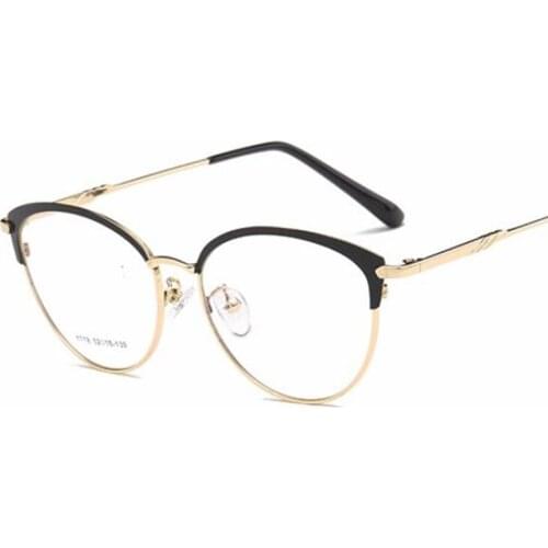 High Quality Fashion Metal Eyeglasses Frames Unisex Clear Lens Optical Glasses Frame Women Computer Myopia Nerd Spectacles