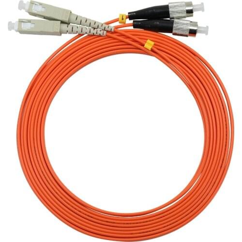 YOUYSI 10PCS 1000Mbps Multimode fiber jumper SC-FC fiber patch cord SC/UPC-FC/UPC MM Duplex OM2 1m 2m 3m 5m 10m