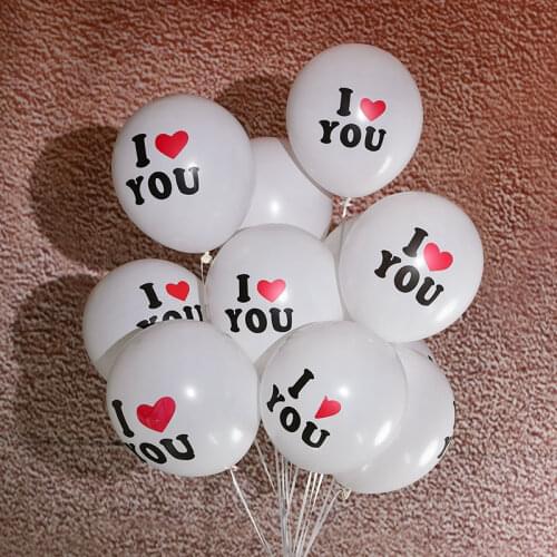 10pcs/lot Printing 12inch i love you latex balloon Wedding confession anniversary Decoration Valentines Day Globos lovers gift