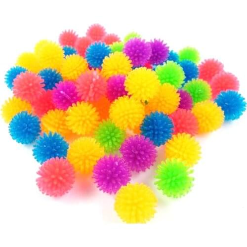 10Pcs Mix Colors Cat Play Balls Soft Spiky Kitten Toy Cat Play Toy Exercise Toys For Kitten Pet Supplies Random Color