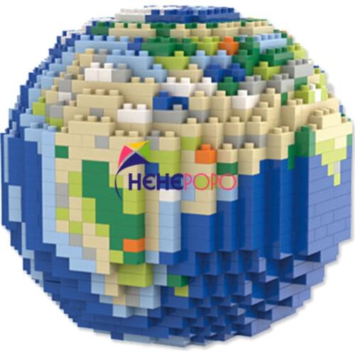 1268PCS+ Earth Micro Building Blocks Figures Space Diamond Mini Brick Christmas Toys for Kids Friend Collection Gift 6603
