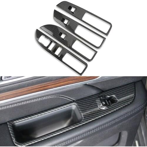 4pcs/Set ABS Car Inner Door Window Lift Switch Button Panel Cover Trim Fit For Ford Explorer 2016 2017 2018 2019 LHD Accessories