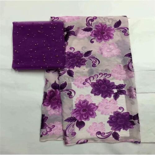 5+2 Yards/set ) African soft silk fabric for garment neat embroidery on the material with swiss voile lace tissu! LXF8102