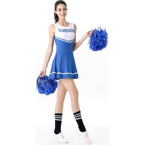 6 Color Hot Sale Sexy Girl Cheerleading Costume High School Girl Glee Cheerleader Fancy Uniform