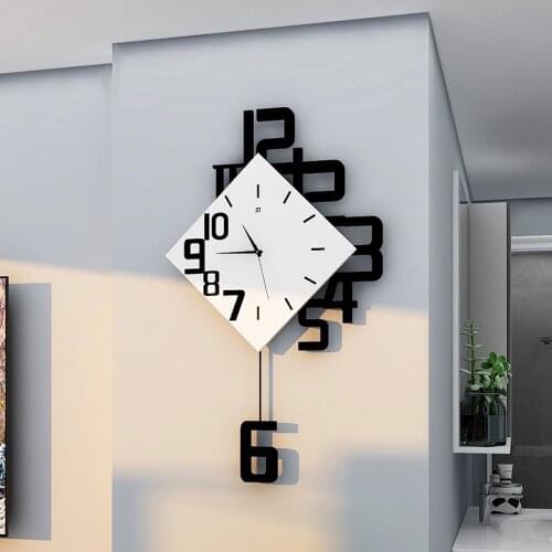 Silent Quartz Swing Hanging Wall Clock Nordic Design Swinger Wall Watch Clocks Living Room Home Decor