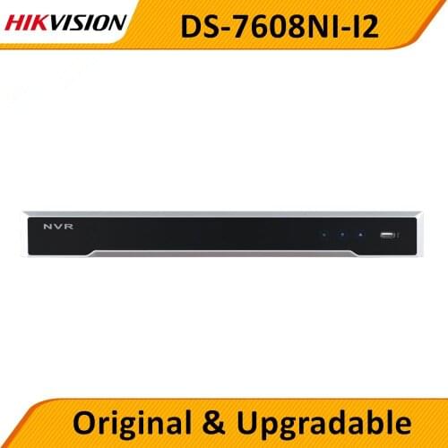Hikvision Original 8CH 12MP NVR DS-7608NI-I2 2SATA Network Video Recorder Plug & Play Support dual-os