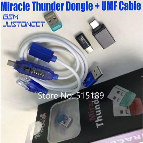2020 miracle thunder dongle with miracle UMF cable with mriacle boot jigs function as same as like miralce key /miracle box