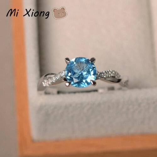 Mi Xiong 925 Sterling Silver Ring for Women 17 Color Series Diamond Jewelry Luxury Wedding Elegant Engagement Classic Party Gift