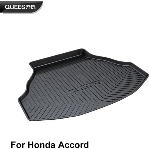 QUEES Custom Fit Cargo Liner Carpet Tray Floor Mat for Honda Accord Sedan 9th Generation 2013 2014 2015 2016 2017