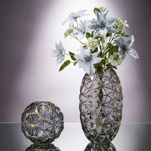 Minimalist Glass Vase Home Decoration Hydroponic Flowers Flower Living Room Decor Geometry Creative Simple Concise Ornaments