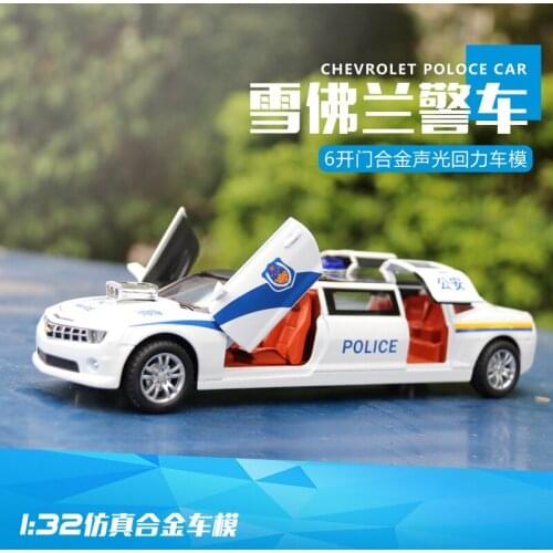 Simulation Extended Version of Chevrolet Car Model Race Car1:32 Alloy Car Pull Back Diecast Model Car Toy Sound Light Kids Toy