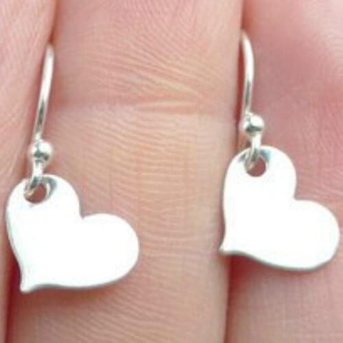 Fashion Romantic 925 Standard Silver Silver Heart-shaped Earrings Wedding Wedding Princess Love Earrings