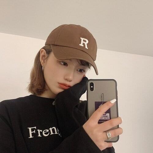 Ladies Baseball Cap English Alphabet Soft Top All-match Caps Spring and Summer Leisure Outdoor Retro Hip-hop Hat