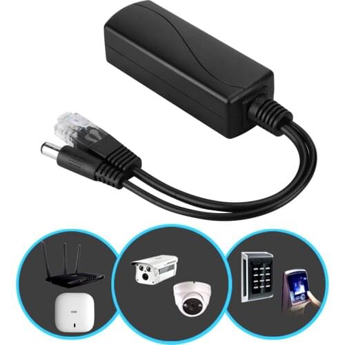 48V To 12V POE Connectors Adapter Cable Splitter Injector Power Supply POE Splitters For Hikvision POE Splitter