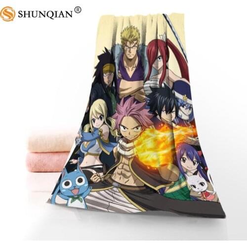Microfiber Towels Custom FAIRY TAIL Face Towel/Bath Towel Size 35x75cm, 70x140cm for family travel