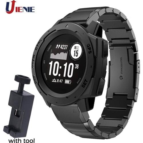 Stainless Steel Watchband Strap Bracelet for Garmin Instinct/Approach S60/Forerunner 935 945 Smart Watch Wristband Correa