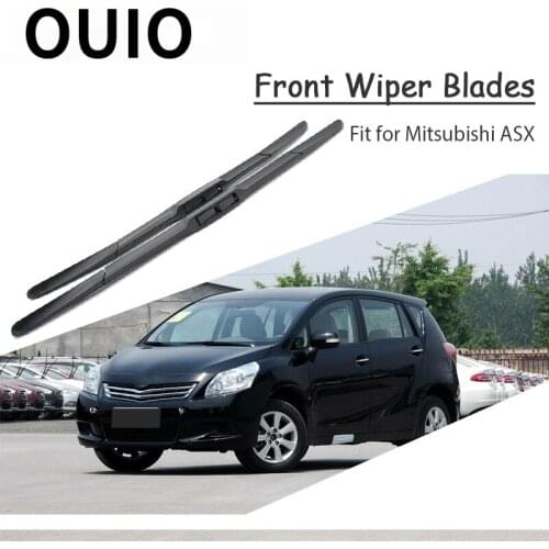 OUIO 1Set Rubber Car Front Wiper Blade Kit For Mitsubishi ASX 2017 2016 2015 2014-2010 Windscreen Original replace Accessories