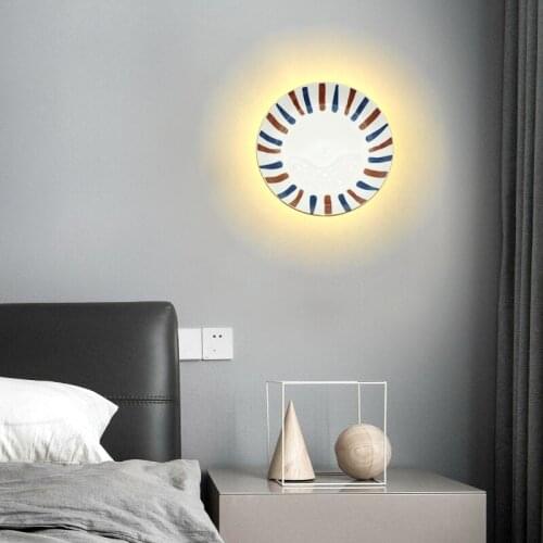 Modern LED Ceiling Lamp Living Room Wall Lights Bedroom Creative Ceramic Lampshade LED Chandelier Lighting Fixtures