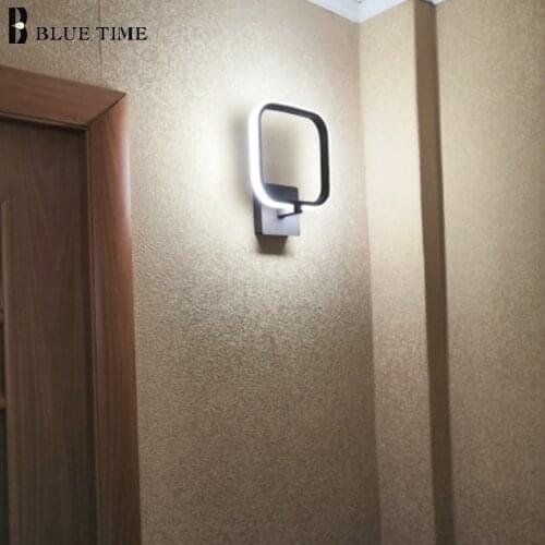 Modern led Wall Lamps Bedside Lights for Living Room Bedroom Creative LED Wall Lights Indoor Lighting Fixture Coffee Black White