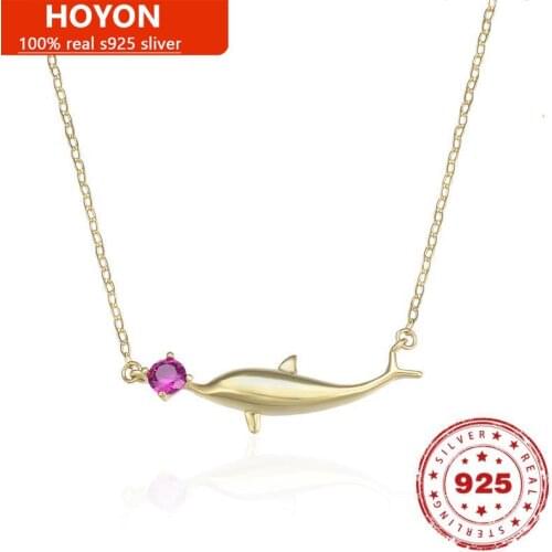 Elegant S925 Sterling Silver Fish Pendant Necklace For Women Simple Clavicle Chain Wedding Engagement Fine Jewelry Gift