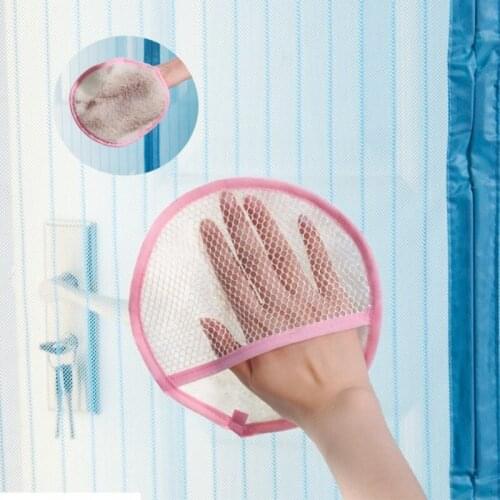 1PC Household Curtain Screens Absorbent Cloth Gloves Dust Clean Gauze Towel Microfiber Cloth Lint-Free Cleaning Brush