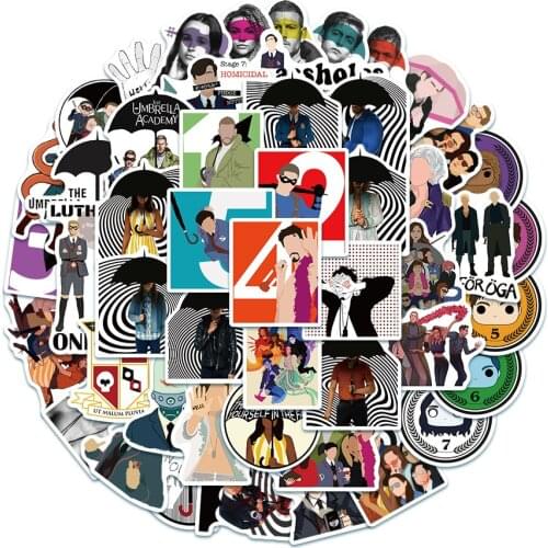 10/50pcs/pack The Umbrella Academy Classic TV Show Graffiti Stickers For Skateboard Box Computer Notebook Car Childrens Toys