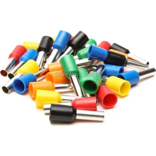 1000PCS E4012 Electrical Crimp Terminal Block Tubular Wire Connector Cable Cord End Ferrule tubular E4012 AWG 12 4mm