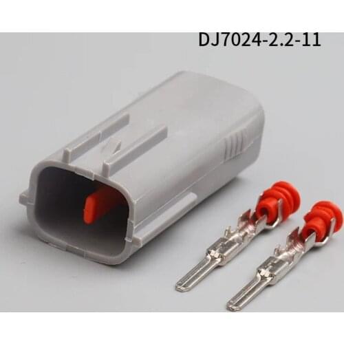 6195-0006 500pcs 2Pin 2.2mm male Auto Motorcycle Electronic Wiring Connector for AUdi,VW,BMW, Honda,Toyota,Ford DJ7024-2.2-11