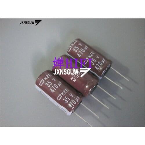 20PCS NIPPON KZE 35V470UF 10X20MM NCC Aluminum electrolytic capacitor 470UF/35V CHEMI-CON 105 degrees 470uF 35V