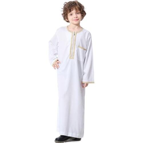 Jubba Boys Arabic Clothes Muslim Clothing Mens Saudi Kleding Heren Arab Clothing Caftan Marocain Dubai Long Robe Islamique Homme