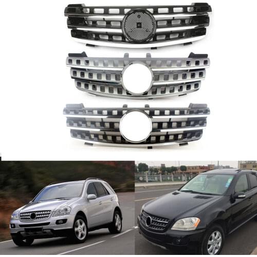 Car Front Grille Bumper Grill For Mercedes-Benz W164 ML300 ML350 ML500 2006 2007 2008 New ABS Black