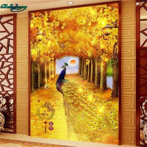 Beibehang Large Custom Wallpapers Lucky Treasure Reconciling Money Tree Peacock Depression Background Home Decoration