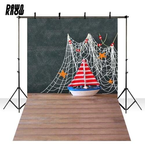 MEHOFOTO Boat net For Vinyl Photography Background Wood Floor New Fabric Flannel photography backdrop For studio Photo F2664