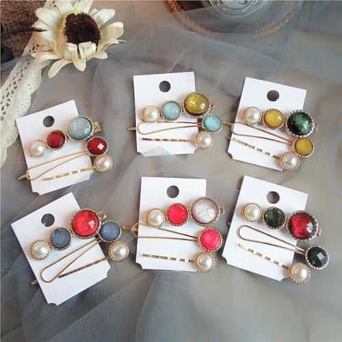 Boutique Sweet Vintage Pearl Hairpins Girls Hair Clips Barrette Accessories For Girls Hair Hairclip Hairgrip Headdress Headwear