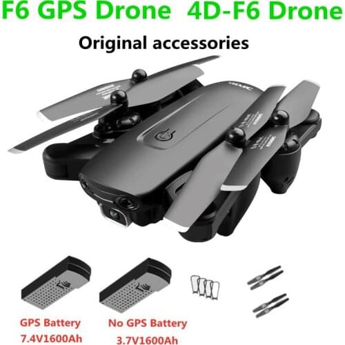 F6 GPS Drone Original Accessories Battery 7.4V /3.7V 1600mAh Propeller Maple Leaf Use For 4D-F6 Drones Spare Parts