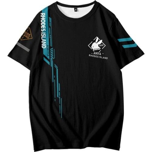 Game Arknights Rhodes Island T-Shirt Cosplay Amiya Sniper Exusiai Texas Vanguard Chen 3D Print Men Summer Mesh T shirts Tee Tops