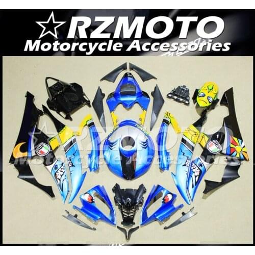 Injection New ABS Fairings kit add Tank Cover Fit for YAMAHA YZF-R6 R6 2008 2009 2010 2011 2012 2013 2014 2015 2016 Blue Shark