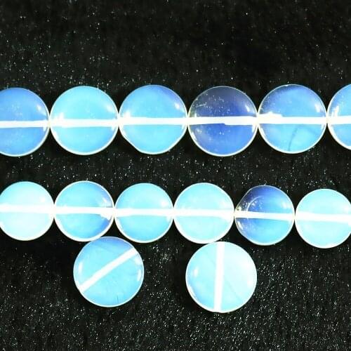 Round Cake Opal Beads Natural Fashion Hot Sell 10mm 12mm 14mm Diy Jewelry New Fashion Loose Beads 15 Inches B261
