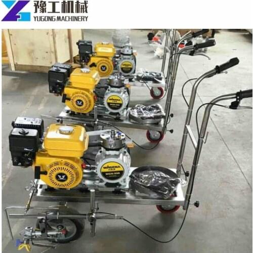 Yellow Gasoline Marking Machine Highway Line Cold Paint Highway Marking Paint Spraying Machine Mark Asphalt Concrete Pavement