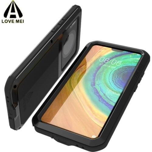 Mate 30 Original LOVE MEI Gorilla glass Armor Metal Shockproof Case for Huawei Mate30 Aluminum Life Waterproof Cover
