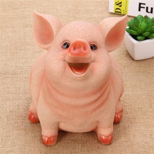 Cartoon Pig Piggy Bank Children Money Saving Boxes Household Living Room Cabinet Decoration Coins Piggy Bank Ornaments Gifts