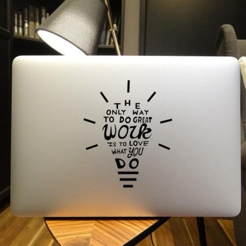 Inspired Quote Bulb Laptop Sticker for Macbook Decal 11 12 13 14 15 inch Pro 16" Air Retina Mac Book Skin Vinyl Notebook Sticker