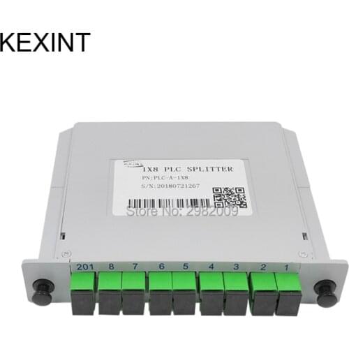 KEXINT Fiber Optic PLC Splitter 1*8 Insertion outdoor electrical splitter / LGX / Cassette type SC/APC / 5Pieces