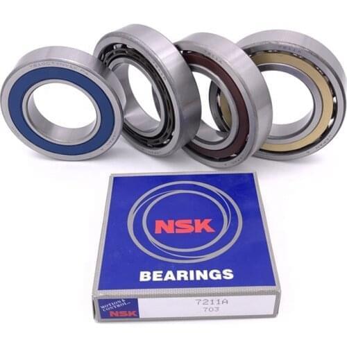 NSK Brand 1 Pair 7005 7005C 2RZ P4 DF DB 25x47x12 25x47x24 Sealed Angular Contact Bearings Speed Spindle Bearings CNC ABEC-7
