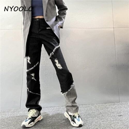 Женские прямые джинсы NYOOLO China At AliExpress