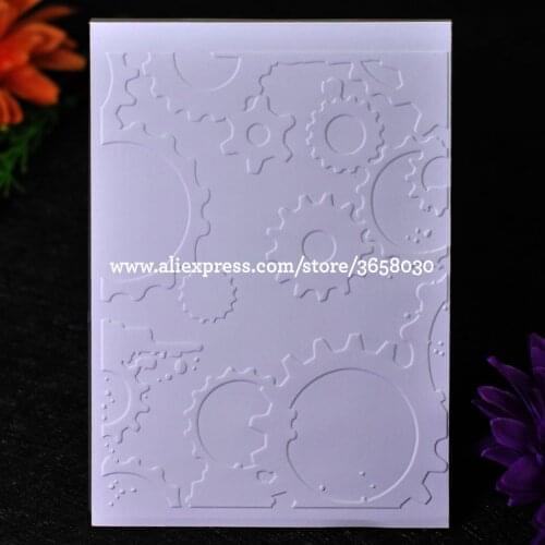 Gear Plastic Embossing Folder For Scrapbook DIY Album Card Tool Plastic Template 10.6x14.5cm 8070831