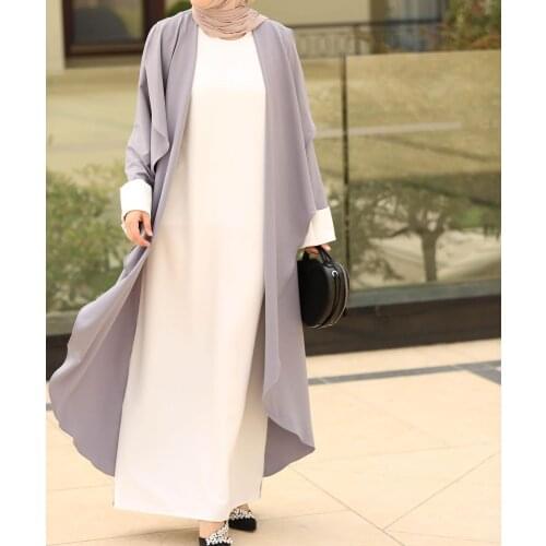 Eid Mubarak Abaya Dubai Hijab Dress Kaftan Kimono Muslim Women Fashion Robe Long Sleeve Arabic Turkey Clothing Djellaba Femme