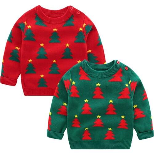 Christmas Kids Coat Baby Boys Girls Pullover Baby Boys Girls Sweaters Autumn Kids Pullovers Tops Winter Girl Boys Clothes