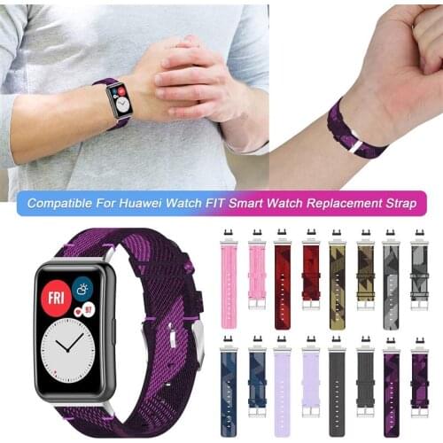 CanvasStrap for Huawei Watch Fit Smart Watches Soft Sport Waterproof Wrist Band Watchband Bracelet Accessories for huawei fit