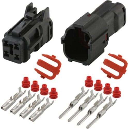 10pcs/lot KET SWP 4 Pin Sealed Male Female Plug Waterproof Auto Wire Connector MG640333 MG610331 For Light Lamp